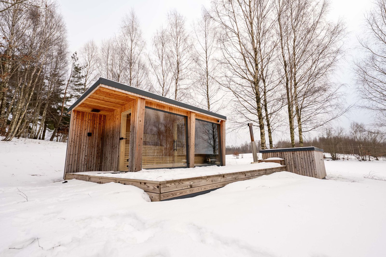Sauna ogrodowa 240x575 z prysznicem - zdjęcie 1