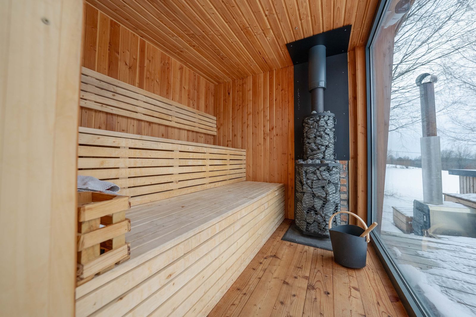 Sauna ogrodowa 240x575 z prysznicem - zdjęcie 6